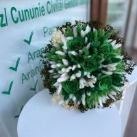 Buchet Mireasa Verde-Alb