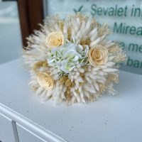 Buchet Mireasa Alb-Auriu